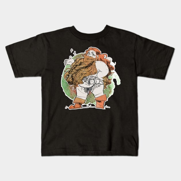 Dwarven lady Kids T-Shirt by Schpog